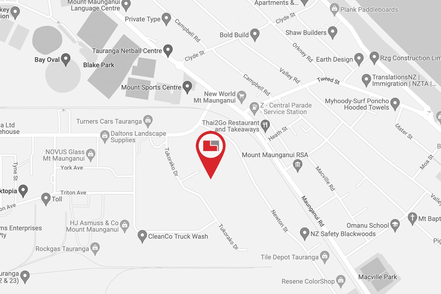 Hostess Mt Maunganui Map 2